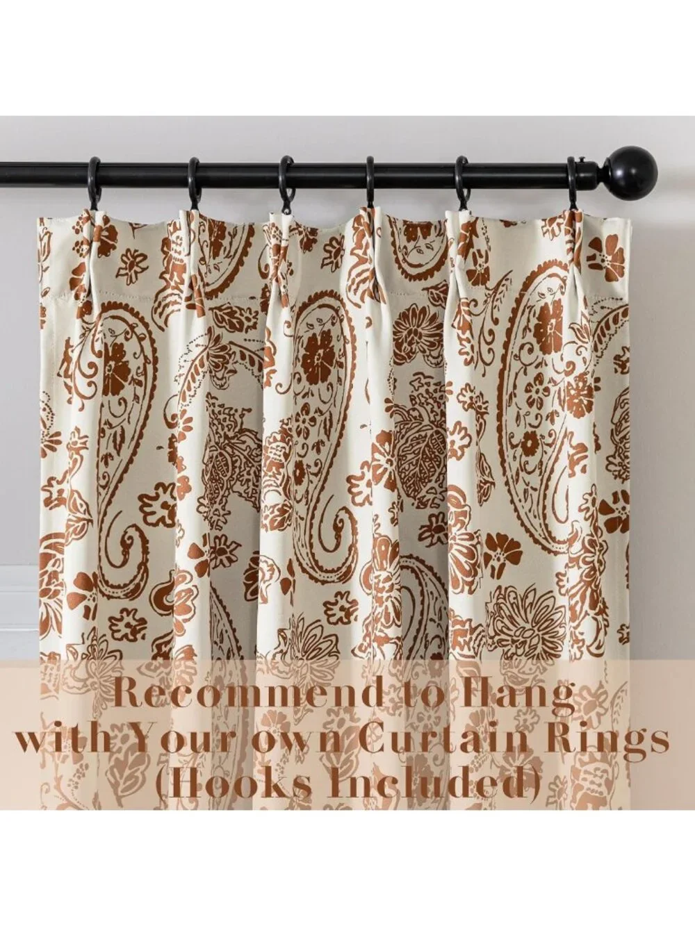 Vintage Floral Blackout Curtains, 96